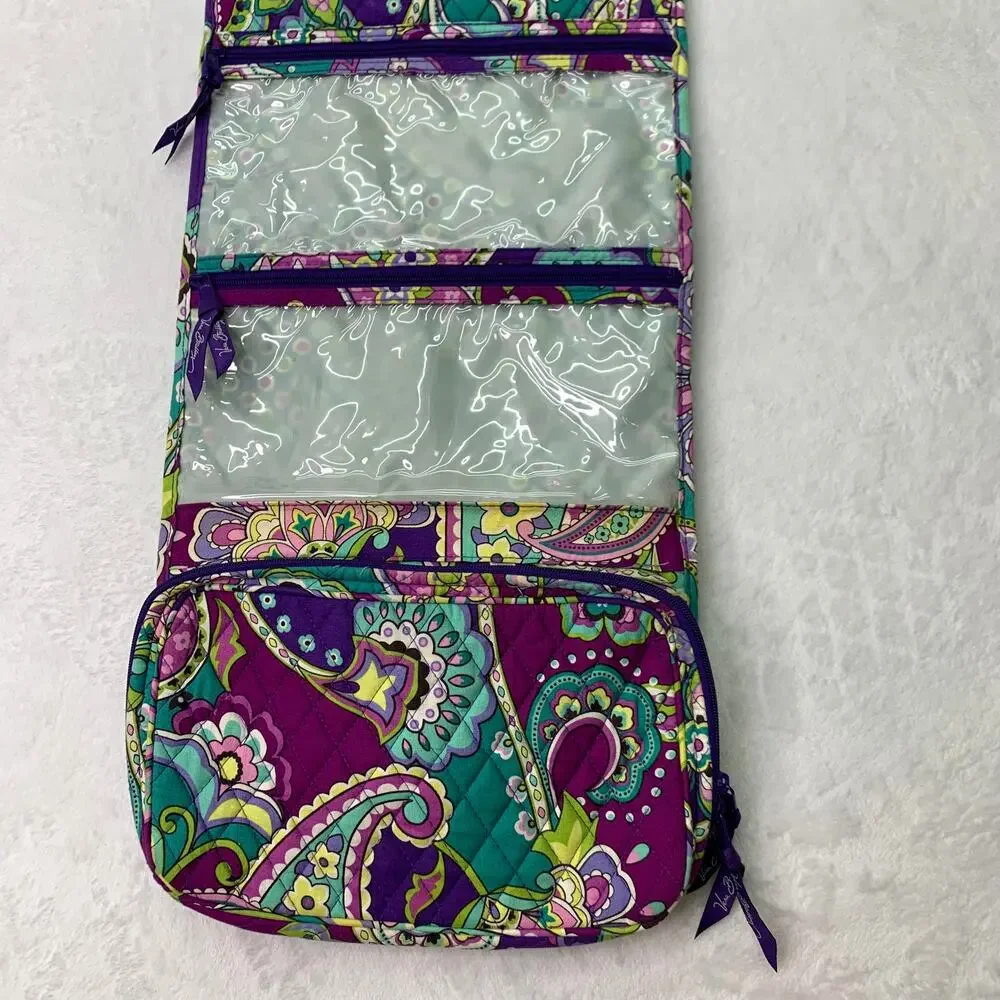 Vera Bradley Northern Lights Hanging Cosmetic Bag Packing Travel Makeup Case